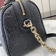 Gucci GG Emblem Super Small Top Handle Bag Black - 25.5x16x14cm - 2