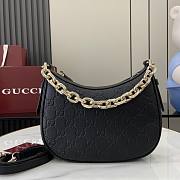 Gucci GG Emblem Small Shoulder Bag Black - 25.5x20x5cm - 1