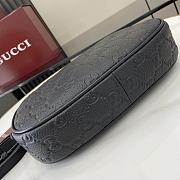 Gucci GG Emblem Small Shoulder Bag Black - 25.5x20x5cm - 4