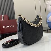 Gucci GG Emblem Small Shoulder Bag Black - 25.5x20x5cm - 5