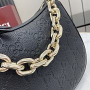 Gucci GG Emblem Small Shoulder Bag Black - 25.5x20x5cm - 2