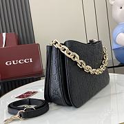 Gucci GG Emblem Small Shoulder Bag Black - 18x17.5x10cm - 5