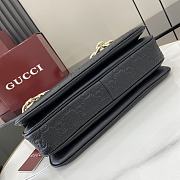 Gucci GG Emblem Small Shoulder Bag Black - 18x17.5x10cm - 6