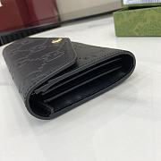 Gucci GG Continental Wallet In Black GG Leather - 19x10x3.5cm - 2