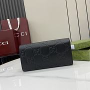 Gucci GG Continental Wallet In Black GG Leather - 19x10x3.5cm - 3