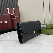 Gucci GG Continental Wallet In Black GG Leather - 19x10x3.5cm - 4