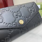 Gucci GG Continental Wallet In Black GG Leather - 19x10x3.5cm - 5