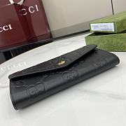 Gucci GG Continental Wallet In Black GG Leather - 19x10x3.5cm - 6