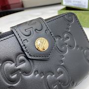 Gucci GG Medium Wallet In Black GG Leather - 13x8.5x2cm - 5