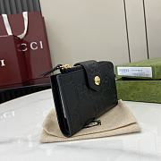 Gucci GG Medium Wallet In Black GG Leather - 13x8.5x2cm - 4