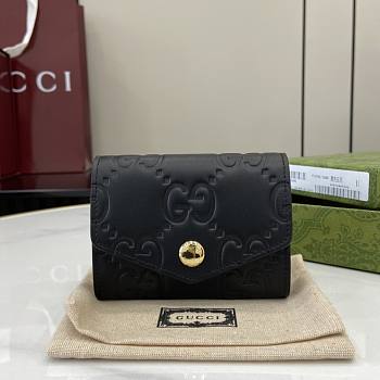 Gucci GG Card Case In Black GG Leather - 11x7.5cm