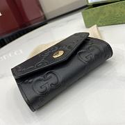 Gucci GG Card Case In Black GG Leather - 11x7.5cm - 5