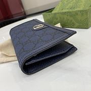 Gucci Ophidia Long Wallet In Blue GG Canvas - 10x19x2cm  - 5