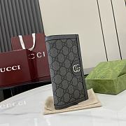 Gucci Ophidia Long Wallet In Gray GG Canvas - 10x19x2cm - 5