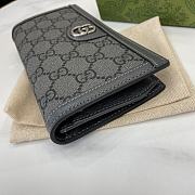 Gucci Ophidia Long Wallet In Gray GG Canvas - 10x19x2cm - 3