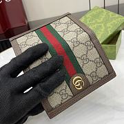 Gucci Ophidia Card Case In Beige And Ebony Supreme - 7.5x12cm - 6