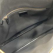 Gucci GG Emblem Medium Shoulder Bag Black Smooth Leather - 37x23x8cm - 2