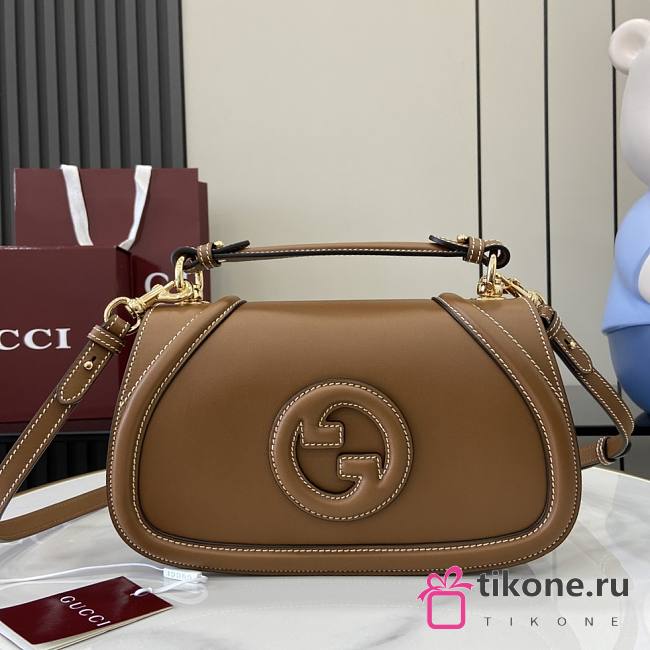 Gucci Blondie Small Top Handle Bag Brown - 26.5x16.5x8.5cm - 1