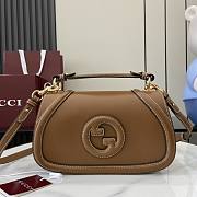 Gucci Blondie Small Top Handle Bag Brown - 26.5x16.5x8.5cm - 1