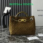 Bottega Veneta Small Andiamo Intrecciato Suede Olive - 25x20x10cm - 1