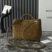 Bottega Veneta Small Andiamo Intrecciato Suede Olive - 25x20x10cm - 6