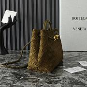 Bottega Veneta Small Andiamo Intrecciato Suede Olive - 25x20x10cm - 4