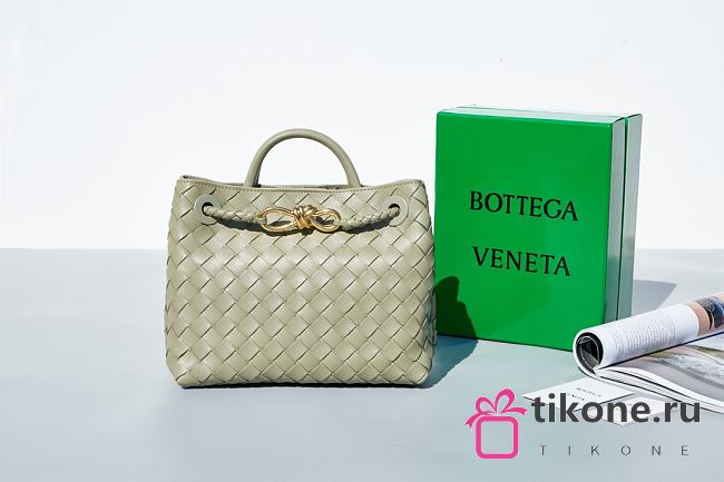 Bottega Veneta Small Andiamo Intrecciato Travertine - 25x20x10cm - 1