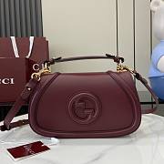 Gucci Blondie Small Top Handle Bag Burgundy - 26.5x16.5x8.5cm - 1