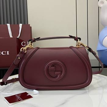 Gucci Blondie Small Top Handle Bag Burgundy - 26.5x16.5x8.5cm