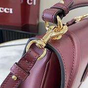 Gucci Blondie Small Top Handle Bag Burgundy - 26.5x16.5x8.5cm - 3