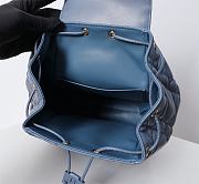 Medium Dior Caro Backpack Denim Blue Macrocannage Lambskin - 23x26.7x12.5cm  - 3