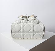 Medium Dior Caro Backpack White Macrocannage Lambskin - 23x26.7x12.5cm - 5