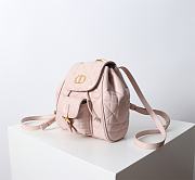 Small Dior Caro Backpack Pink Macrocannage Lambskin - 19.5x18.5x8.5cm - 6