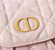 Small Dior Caro Backpack Pink Macrocannage Lambskin - 19.5x18.5x8.5cm - 2