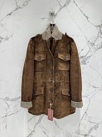 Loro Piana Jacket Brown Suede 14878