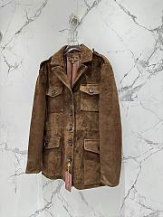 Loro Piana Jacket Brown Suede 14878 - 4