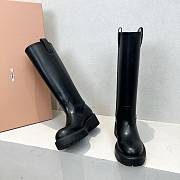 Miumiu Smoked Leather Boots Black  - 3