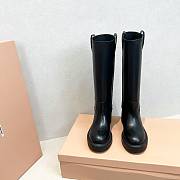 Miumiu Smoked Leather Boots Black  - 5