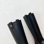 Miumiu Smoked Leather Boots Black  - 4