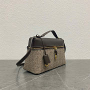 Loro Piana Extra Bag L27 Pecora Nera Natural Brown/Dark Chocolate - 27x16x10cm - 2