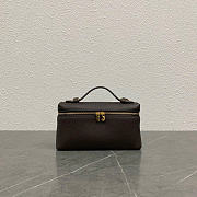 Loro Piana Extra Pocket L19 Grained Calfskin Dark Chocolate - 11x19x6.5cm - 6