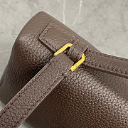 Loro Piana Extra Pocket L19 Grained Calfskin Dark Chocolate - 11x19x6.5cm - 2