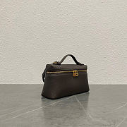 Loro Piana Extra Pocket L19 Grained Calfskin Dark Chocolate - 11x19x6.5cm - 5