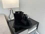 Chanel Boots Camellia Black Suede - 6