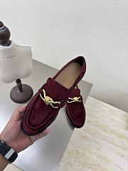 Bottega Veneta Astaire Loafer Burgundy Suede - 5