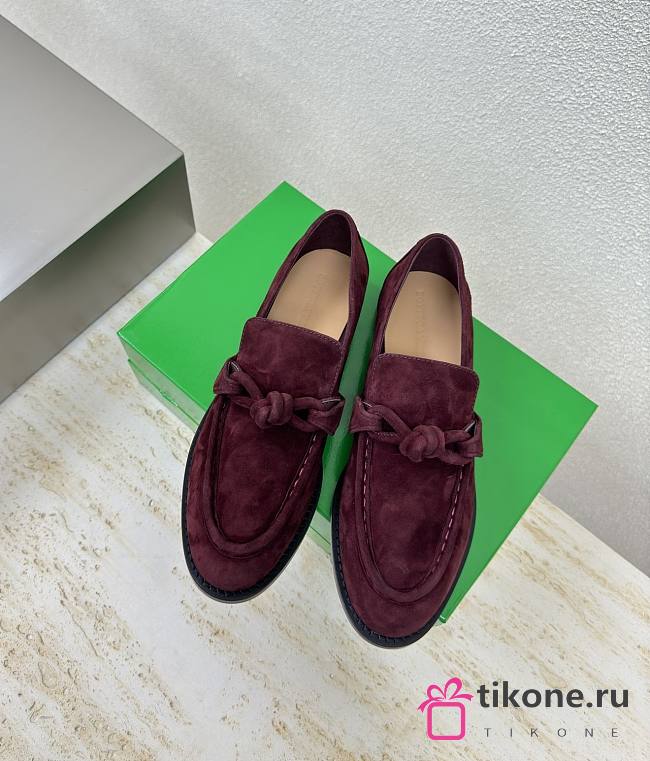 Bottega Veneta Astaire Loafer Dark Barolo Suede - 1