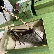 Gucci Ophidia Small Shoulder Bag Beige And Ebony GG - 25×15.5×6cm - 4