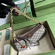 Gucci Ophidia Small Shoulder Bag Beige And Ebony GG - 25×15.5×6cm - 5