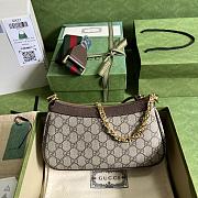 Gucci Ophidia Small Shoulder Bag Beige And Ebony GG - 25×15.5×6cm - 6