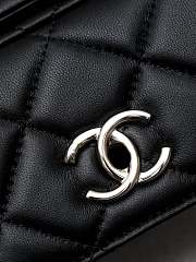 Chanel Clutch With Chain Lambskin Imitation Pearls Gold Metal Black - 12×11.5×8cm - 3